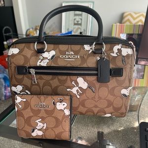 Limited Edition Coach Peanuts Purse and Wallet never used brand new!!!!
